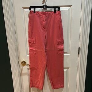 Evan Picone Coral Pink Cargo Pants with 6 pockets